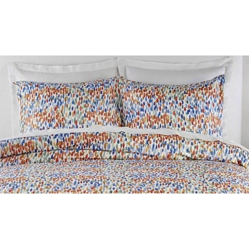 Annabel Watercolor Dot Organic Percale King Size Pillow Sham - NWT - Ret. $49